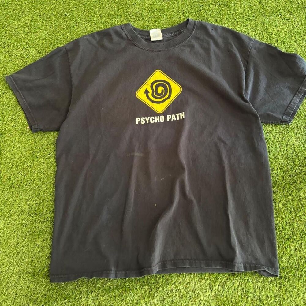 Unbranded Men's Black and Navy T-shirt